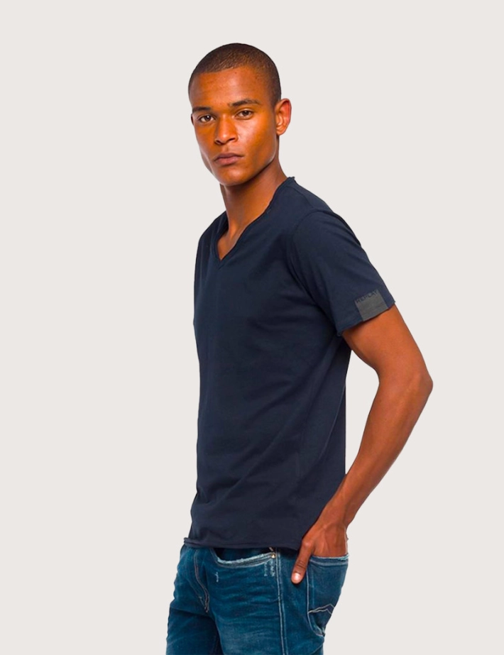 REPLAY T-Shirt en Coton Marine - 3