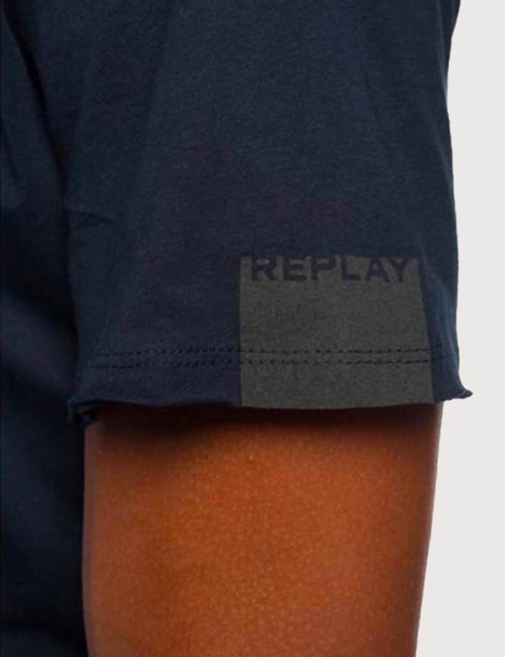 REPLAY T-Shirt en Coton Marine - 5