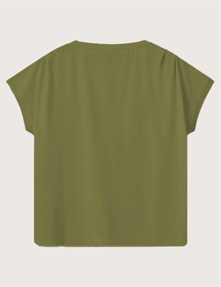 MOS MOSH T-Shirt Femme Col Kaki - 2