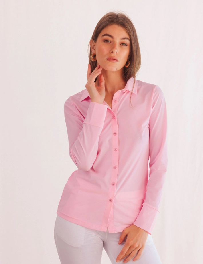 HBT Soft Uni | MILA Chemise ML Rose - 2