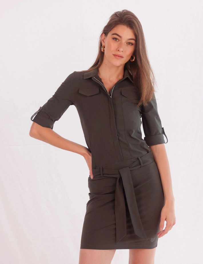 HBT Basics HYPE | AMELIA Robe Kaki - 3