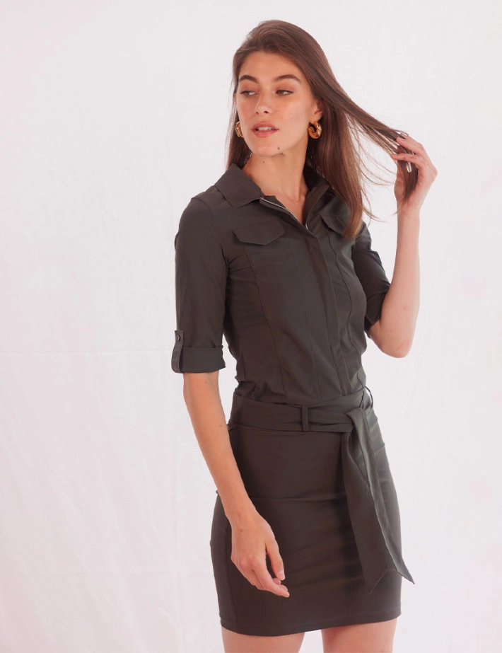 HBT Basics HYPE | AMELIA Robe Kaki - 4