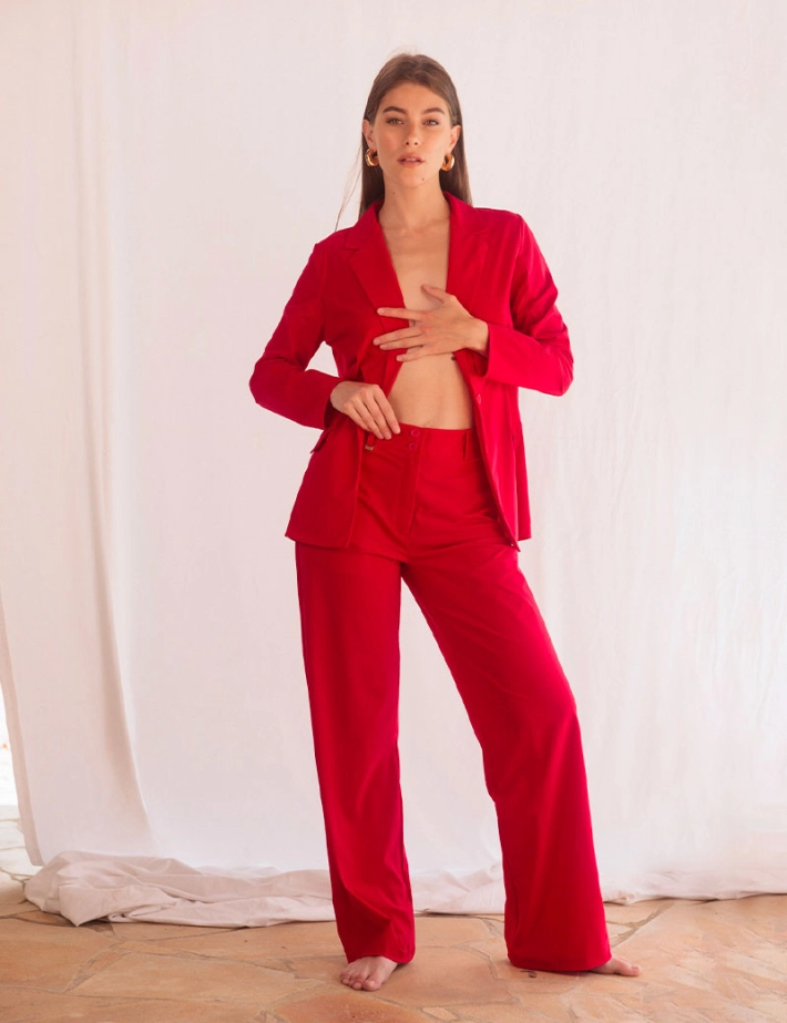HBT Basics HYPE | JERRY Pantalon Rouge - 2