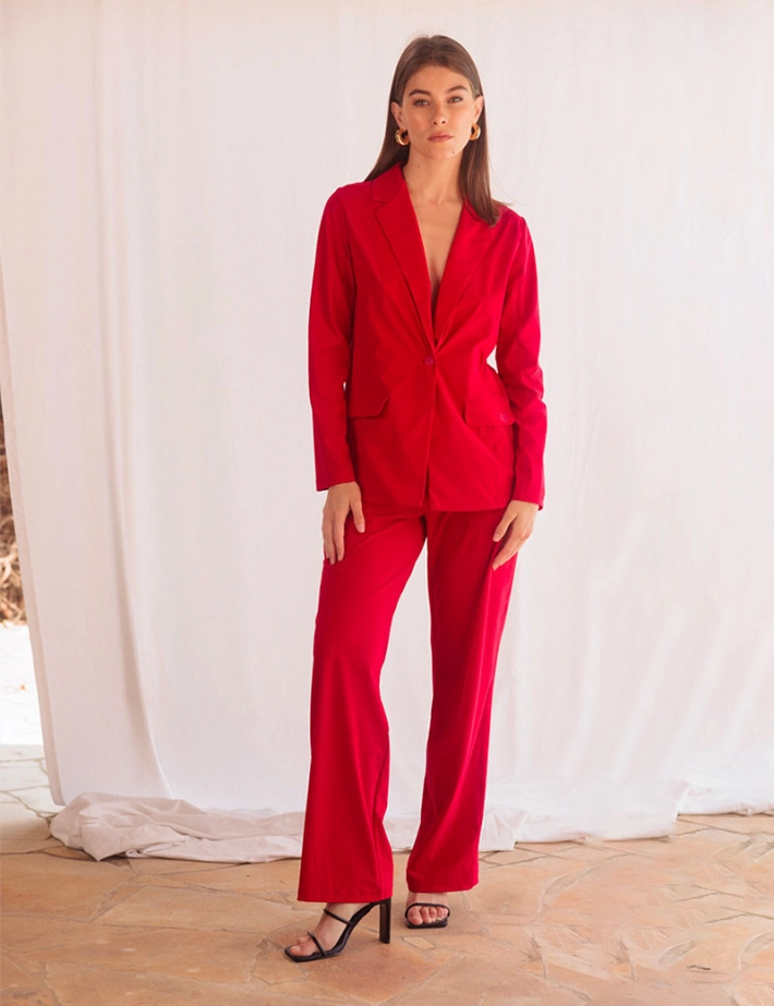 HBT Basics HYPE | JERRY Pantalon Rouge - 4