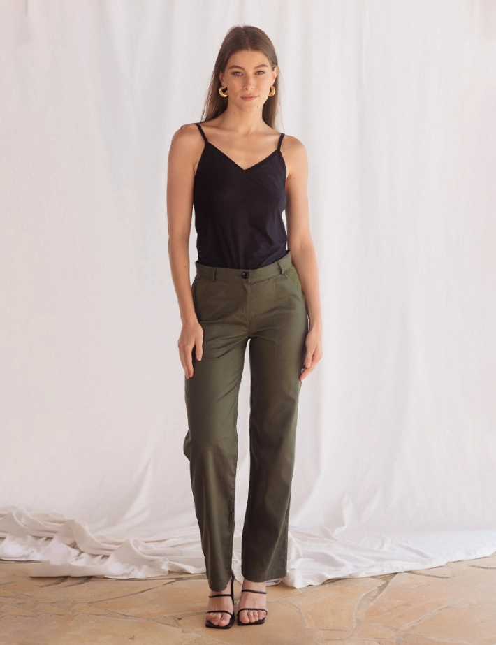 HBT Army HerringBoneTwill | BROOKLYN Pantalon Kaki - 2