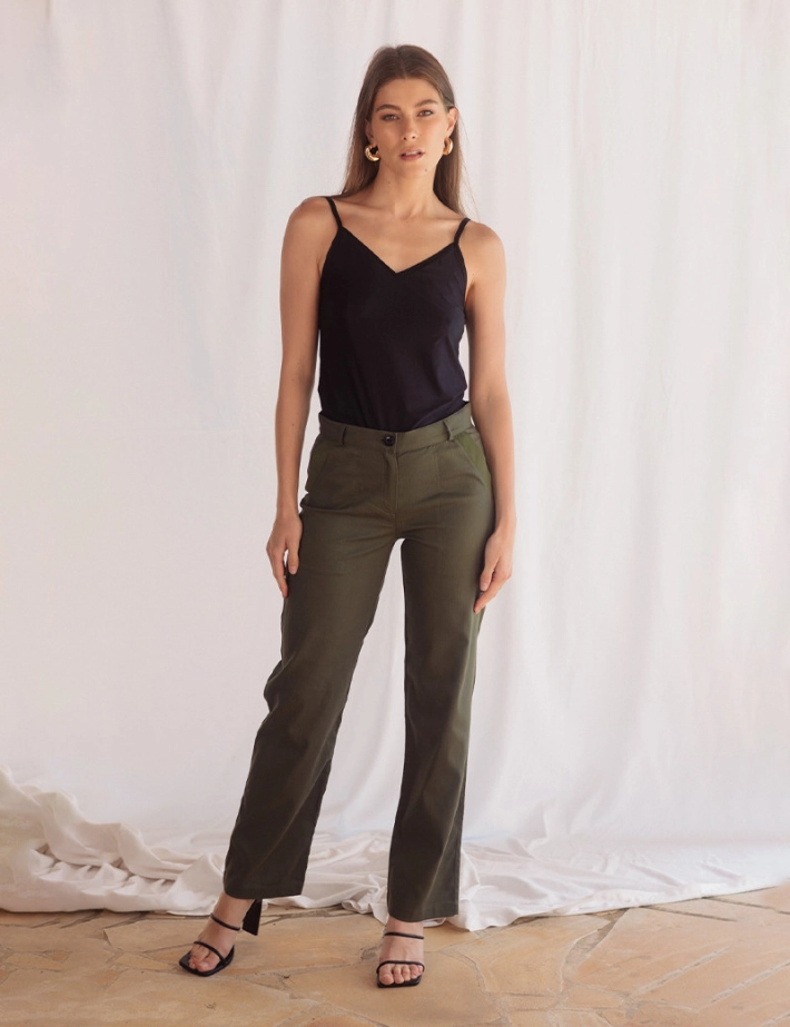 HBT Army HerringBoneTwill | BROOKLYN Pantalon Kaki - 4