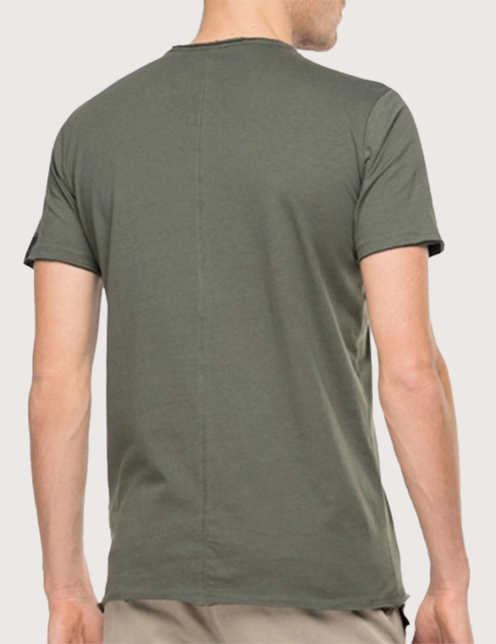 REPLAY T-Shirt Col V Coton Gris - 2