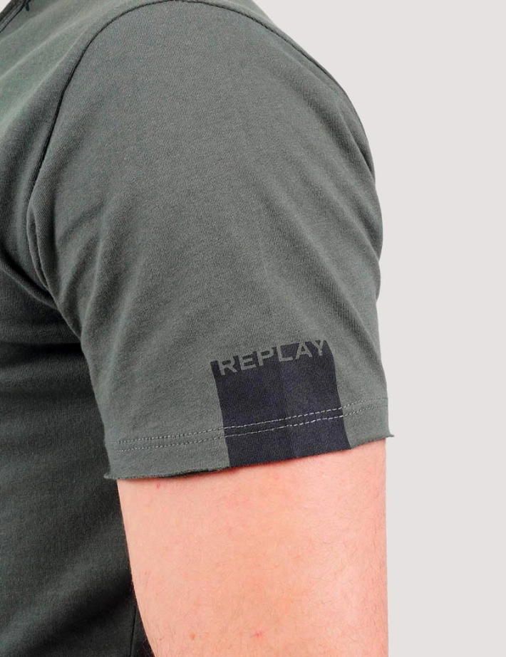 REPLAY T-Shirt H Regular Dark Military - 3