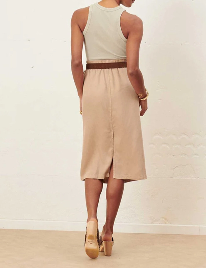 LAB DIP Jupe Longue Femme Beige - 2