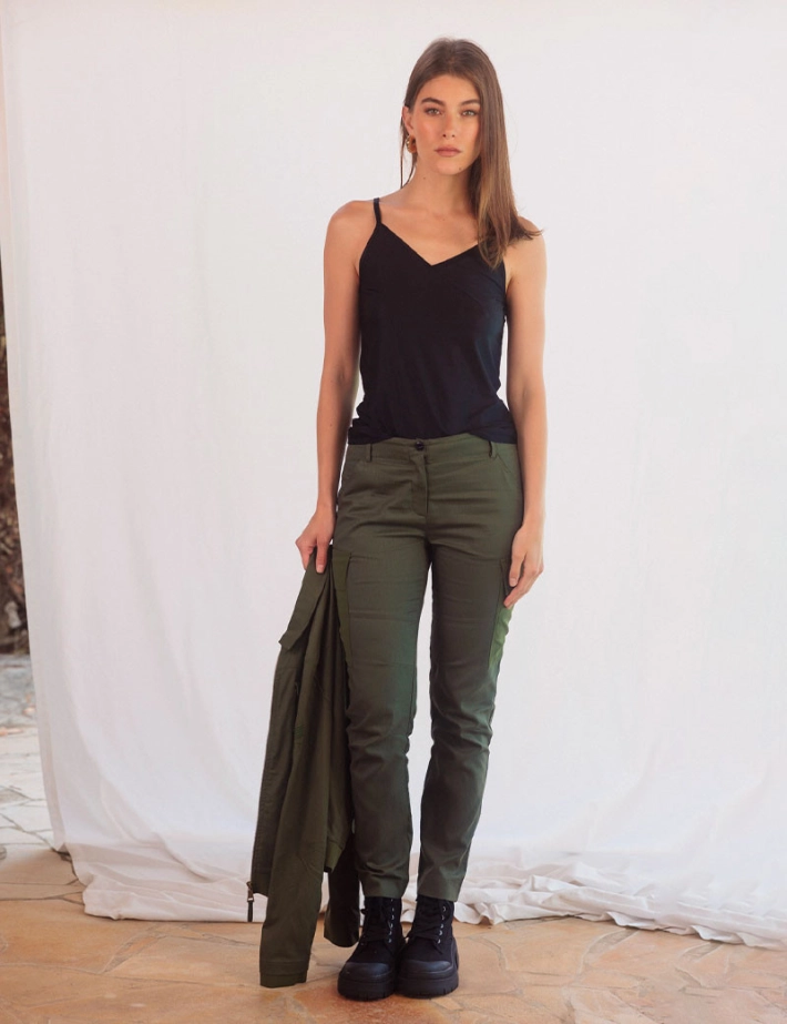 HBT Army HerringBoneTwill | ASPEN Pantalon Cargo Kaki - 2
