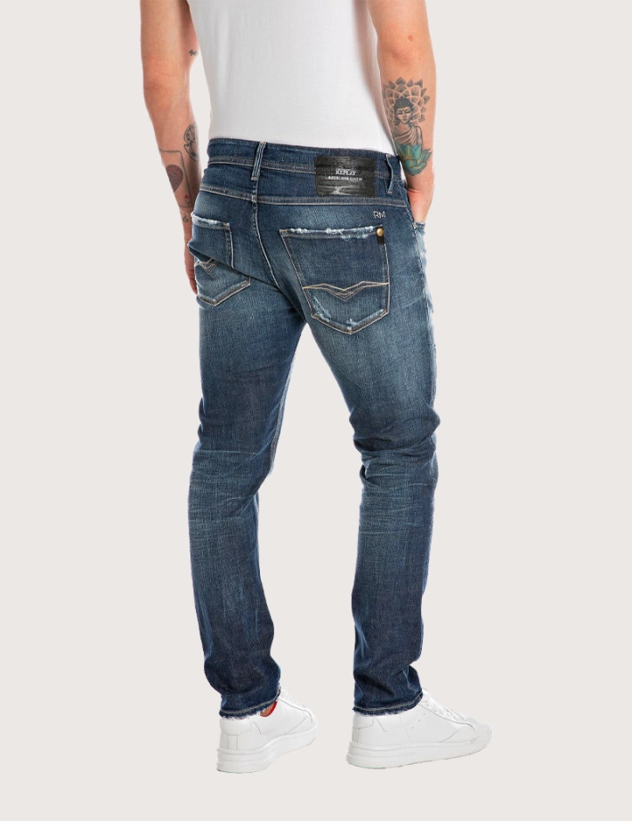 REPLAY Jean Homme Regular Slim Willbi Medium Bleu M30 - 3