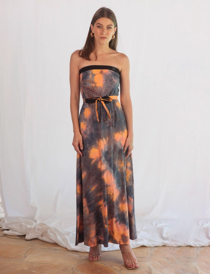 HBT Dress Code Print | CAROLINA  Robe Orange - 3