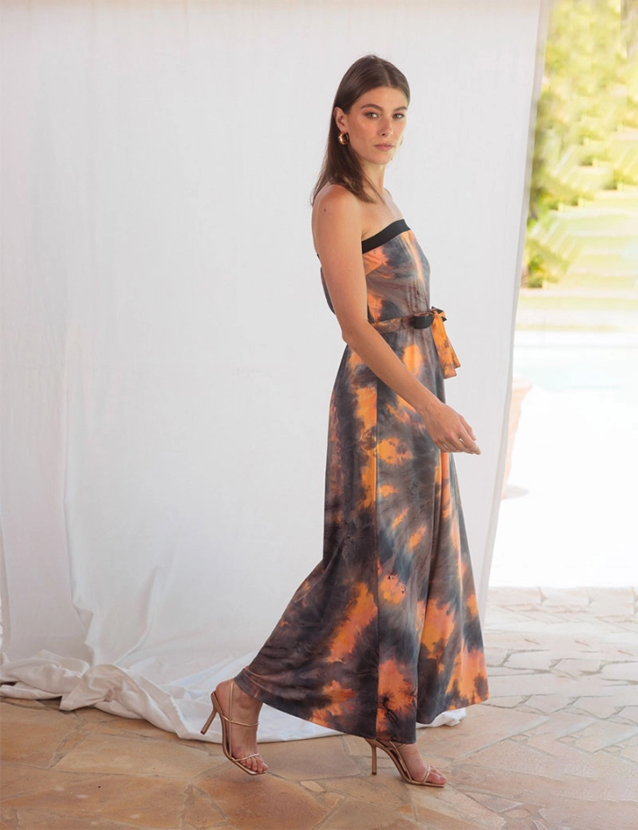 HBT Dress Code Print | CAROLINA  Robe Orange - 2