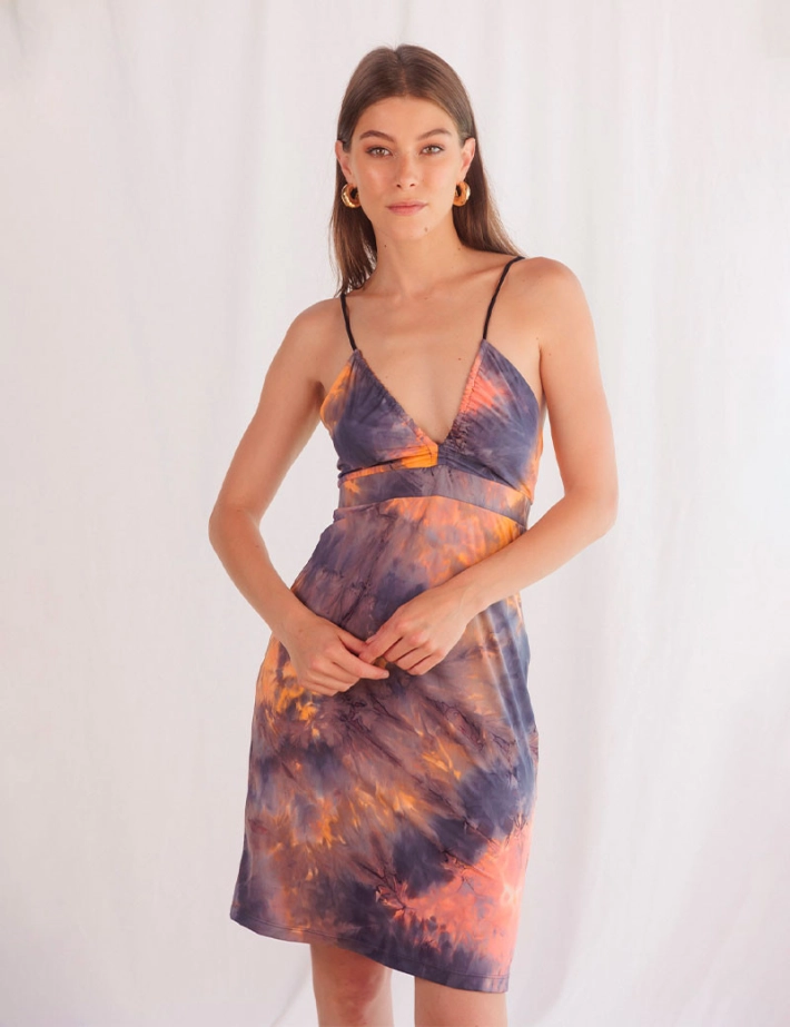 HBT Dress Code Print | REINA Robe Orange - 2
