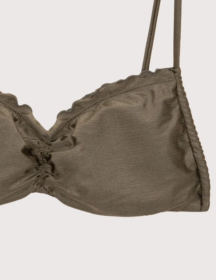 PIECES Bikini Top Aline Kaki - 2