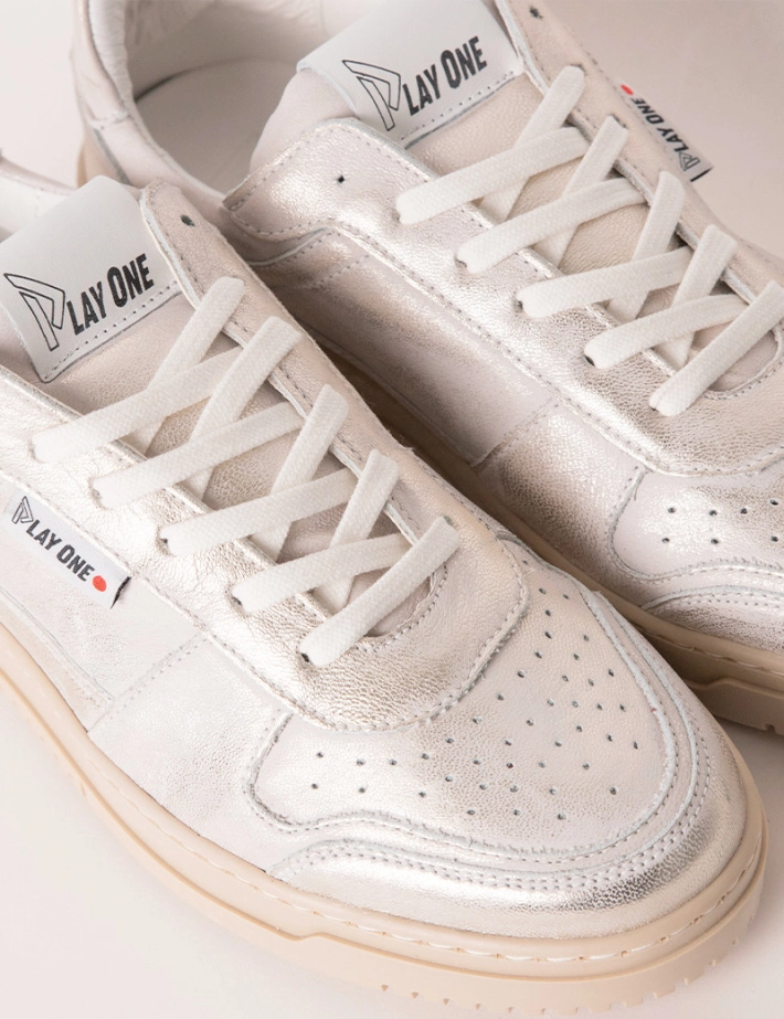 Play One Baskets Basses Dubaï Unisex Blanches Délavées - 3