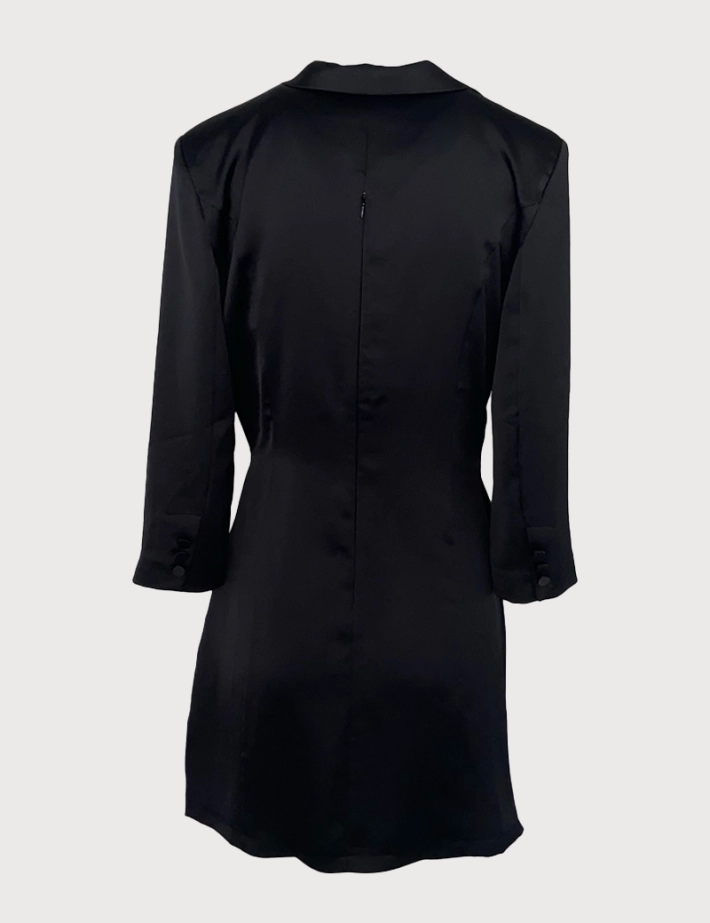 IMPERIAL Robe Mi-Longue Poches Passepoilées Noir - 2