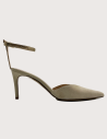 Paoyama Escarpins 7cm à Bride Beige Irisé