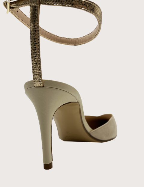 Paoyama Escarpins 7cm à Bride Beige Irisé - 2