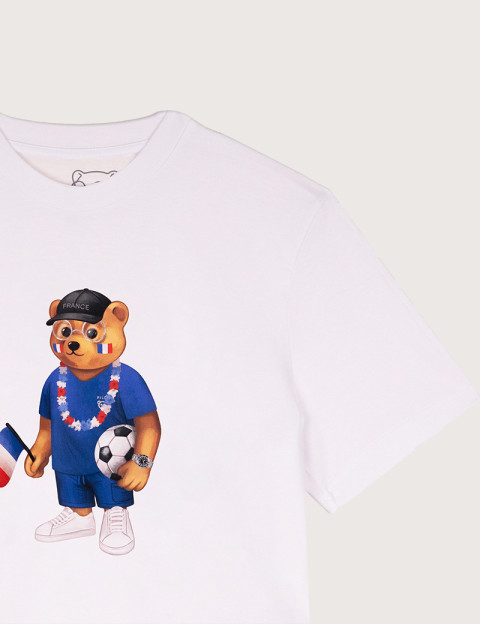 Baron Filou T-Shirt Homme Euro France Blanc - 3