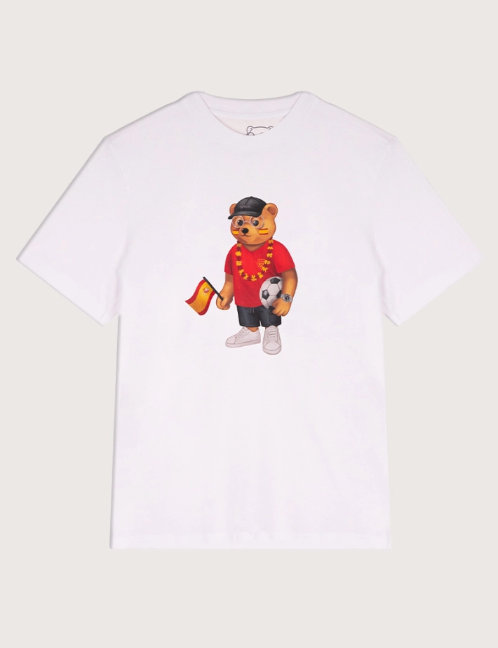 Baron Filou T-Shirt Homme Euro Espagne Blanc