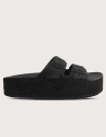 CACATOES Sandales Compensées Femme Caipirinha Glitter Noires