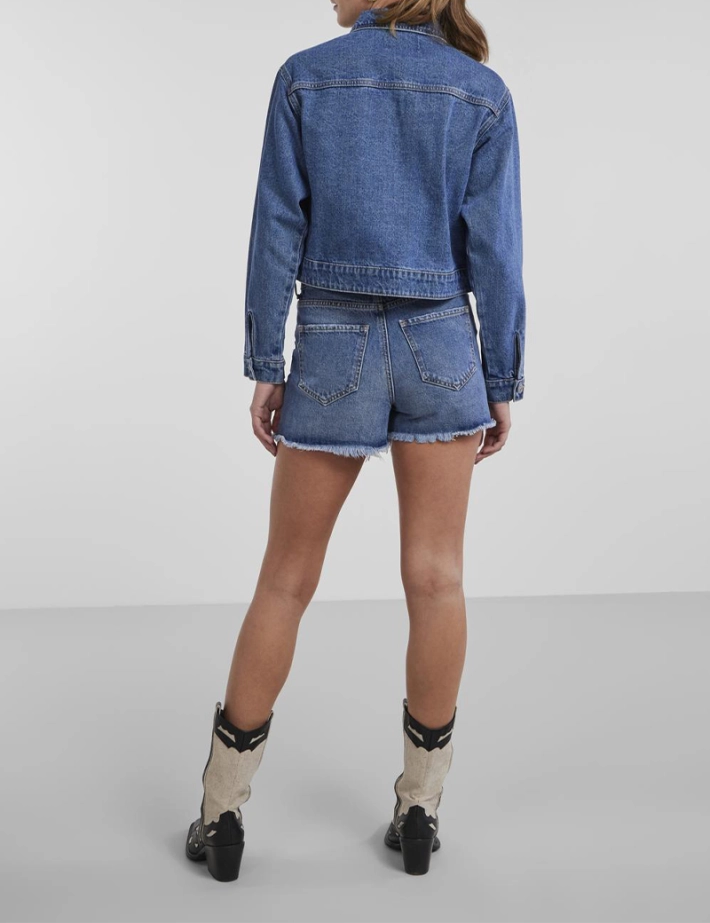 PIECES Short en Jean Effiloché - 3