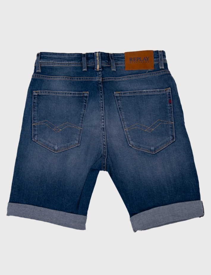 REPLAY Short en Jean Homme Bleu Moyen 434 - 2