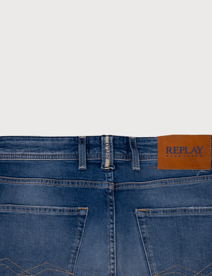 REPLAY Short en Jean Homme Bleu Moyen 434 - 3