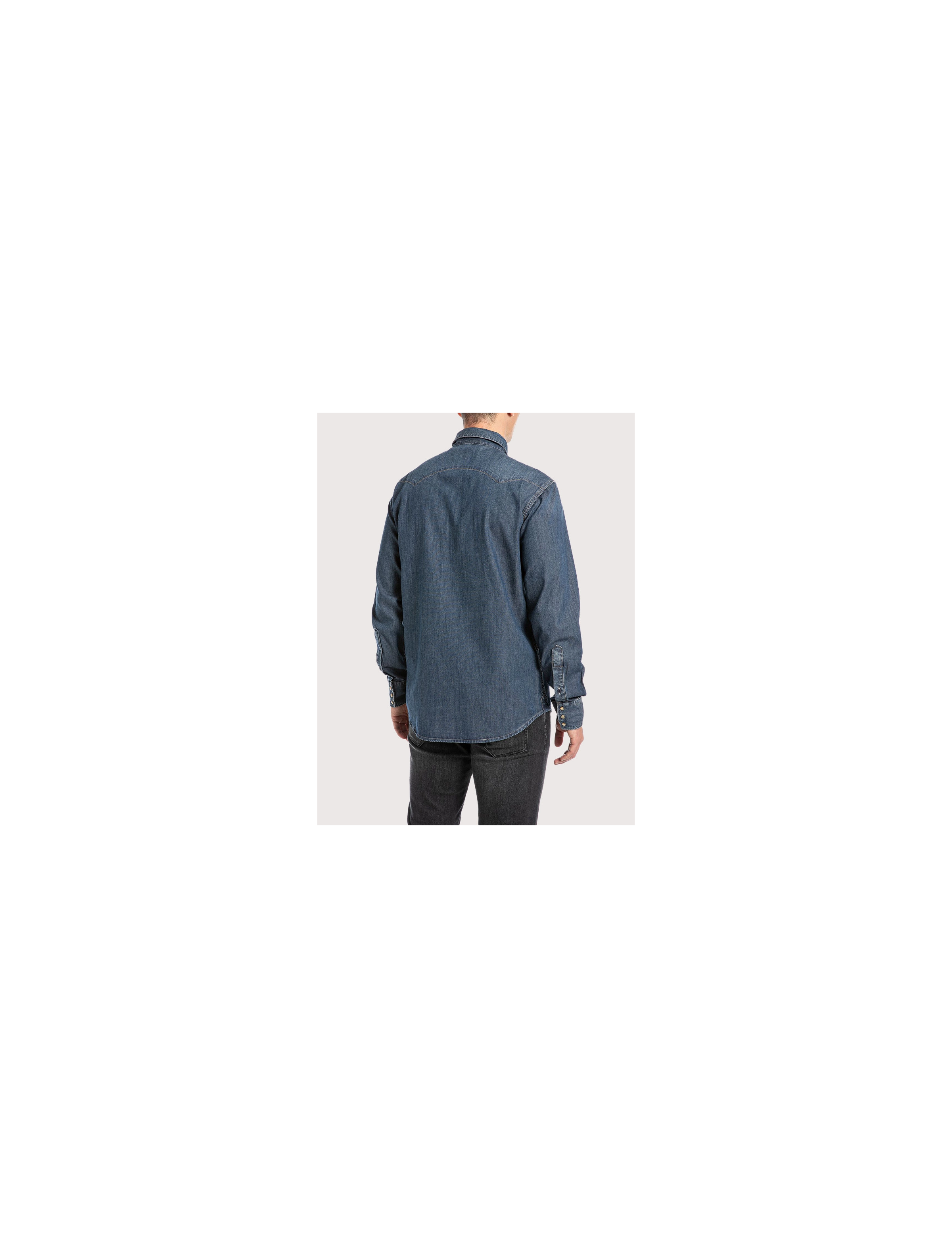 Chemise Homme Replay - Coupe Droite Coton De Qualité, Style Élégant Et Confortable