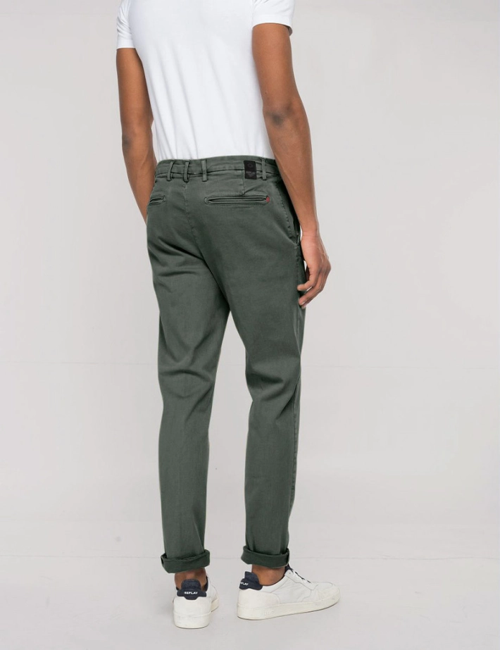 REPLAY Chino Homme Regular Benni Kaki 030 - 2