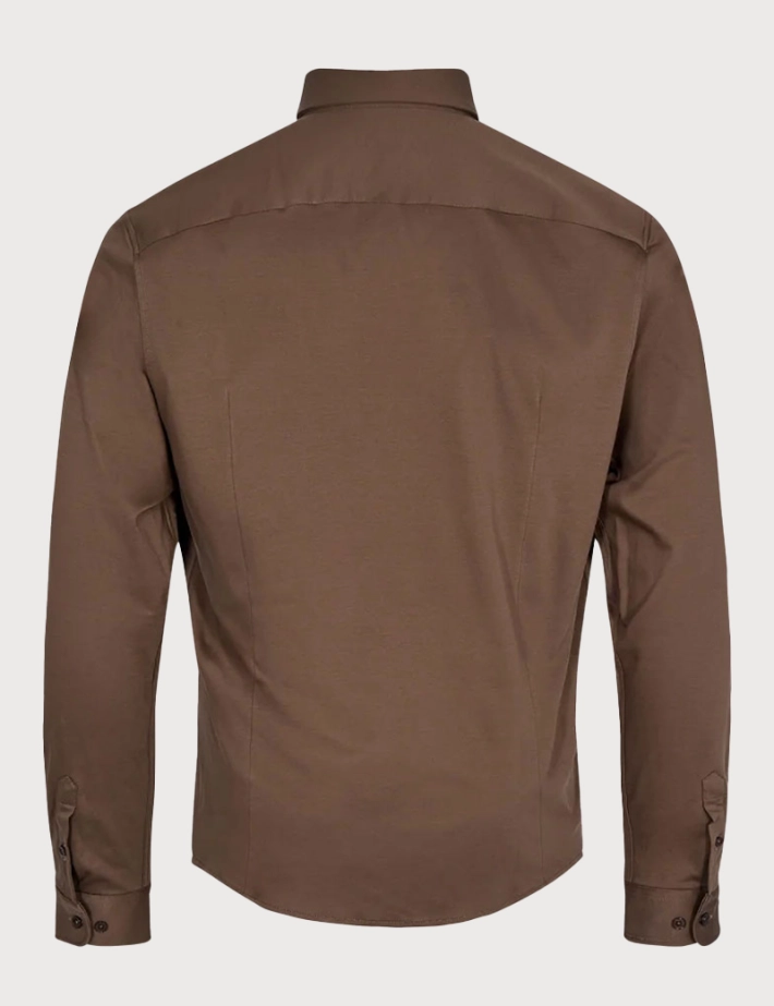 MOS MOSH Chemise Homme Marco Crunch Jersey Marron - 2