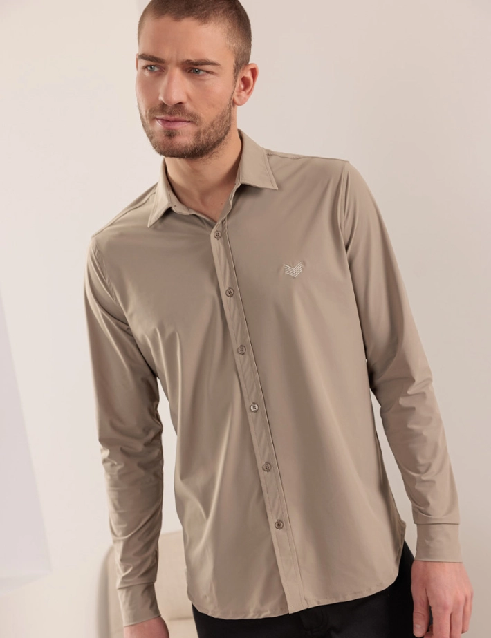 HBT BASICS | LORD Chemise Beige - 3