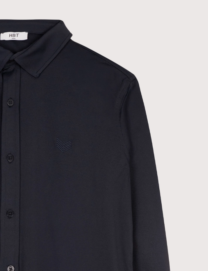 HBT BASICS | LORD Chemise Piquée Noire - 2
