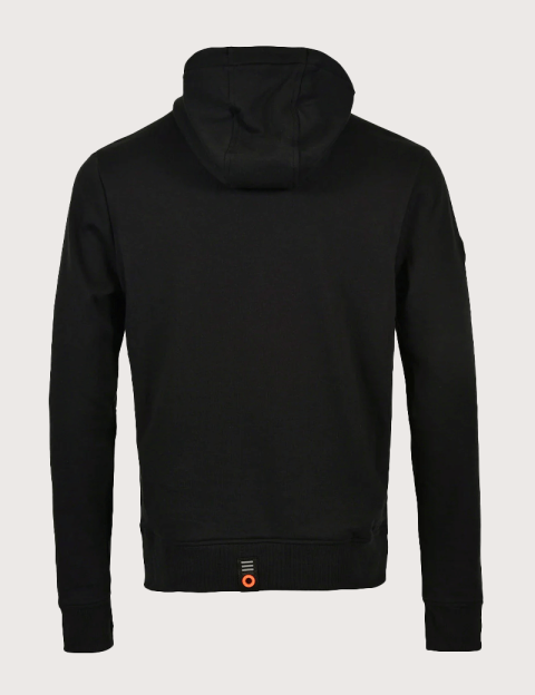 WATTS Sweat Capuche Logo Brodé Noir Orange Fluo - 2