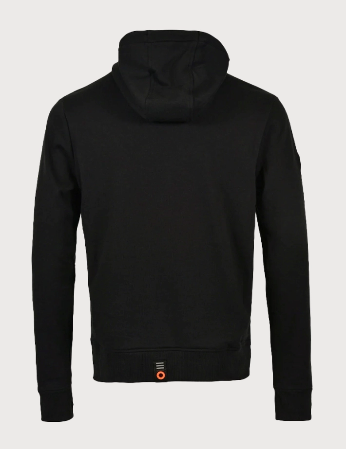 WATTS Sweat Capuche Logo Brodé Noir Orange Fluo - 2