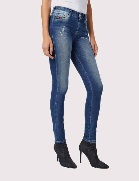 DIESEL Jean Femme Slandy 9PU Bleu moyen - 3