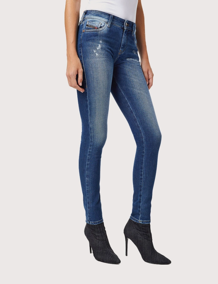 DIESEL Jean Femme Slandy 9PU Bleu moyen - 3