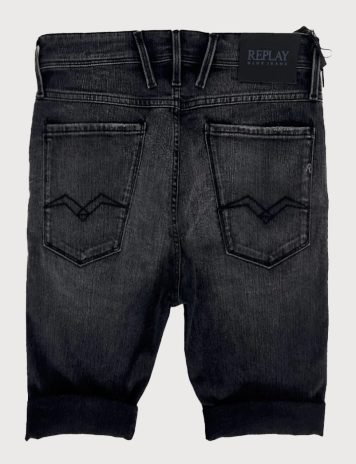REPLAY Short en Jean Anbass Anthracite - 2