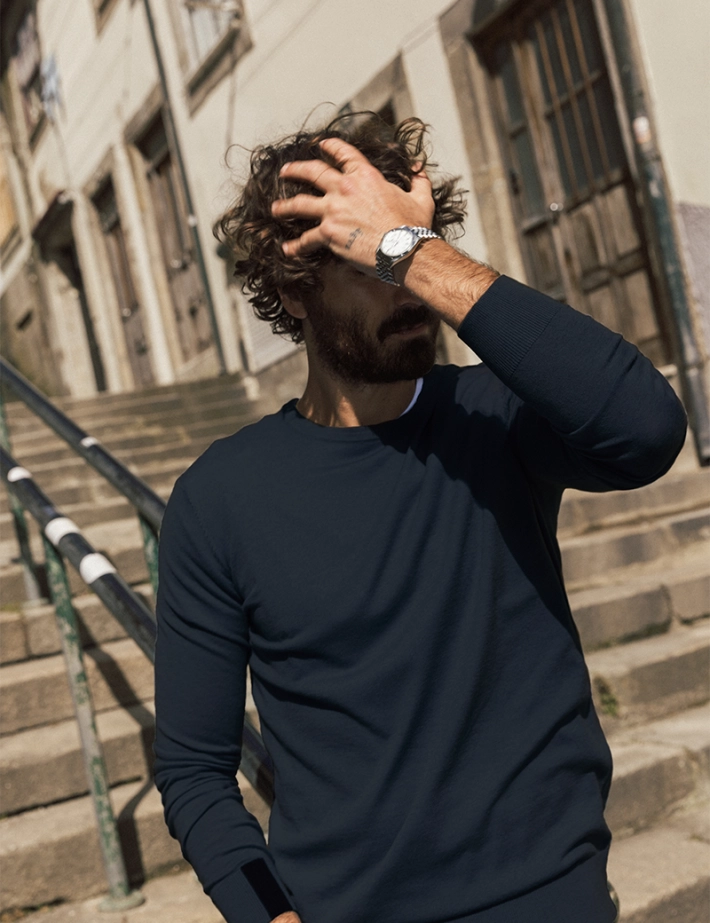 MOS MOSH Sweat Homme Abel Bleu Indigo - 2