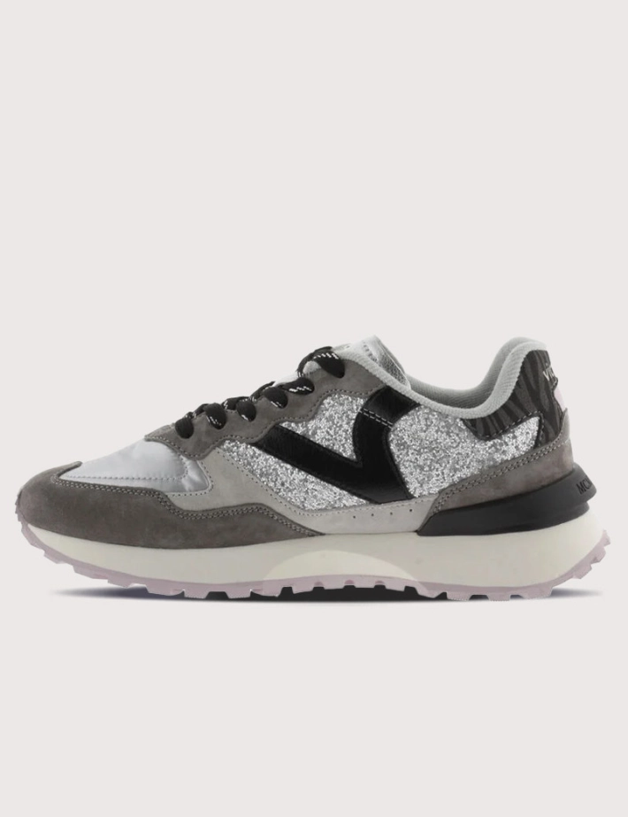 VICTORIA Baskets Femme Rush Metal Paillette Plata - 3