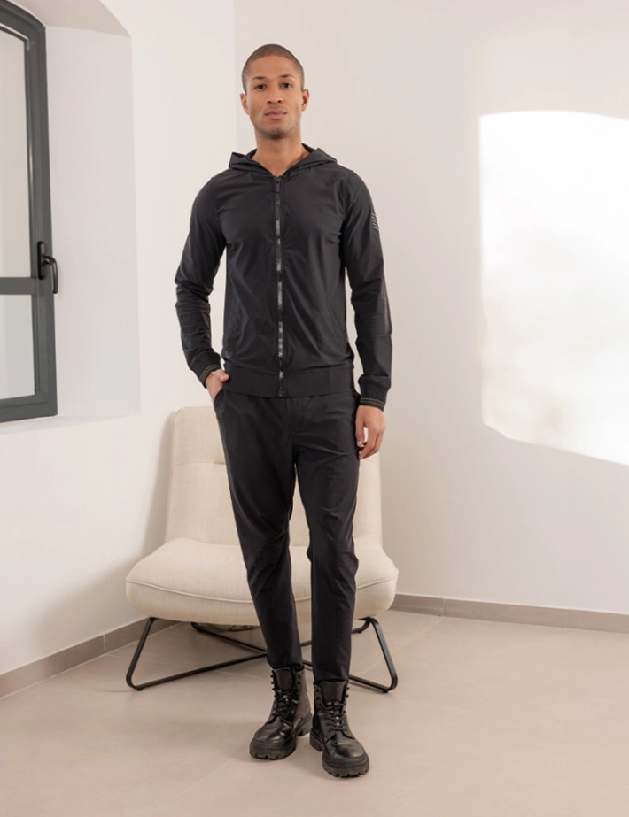 HBT ARMY FLIGHT | KEATON HOOD Blouson Capuche Noir - 2