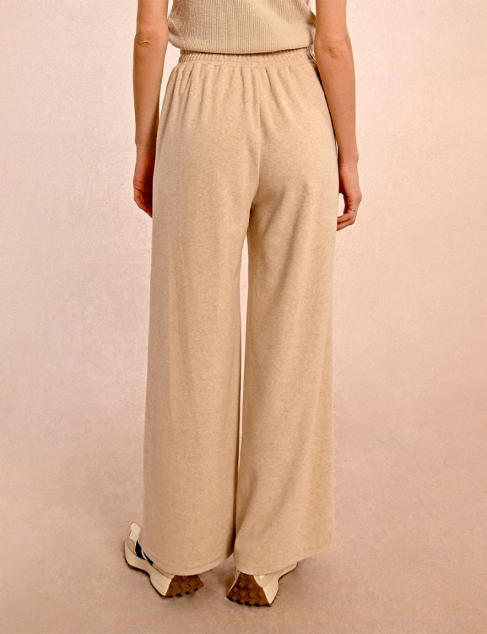 MOLLYBRACKEN Pantalon Fluide Beige - 2