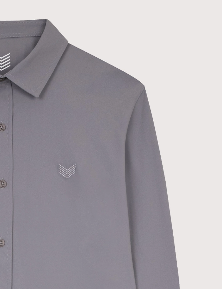 HBT BASICS | LORD Chemise Homme Grise Claire - 2