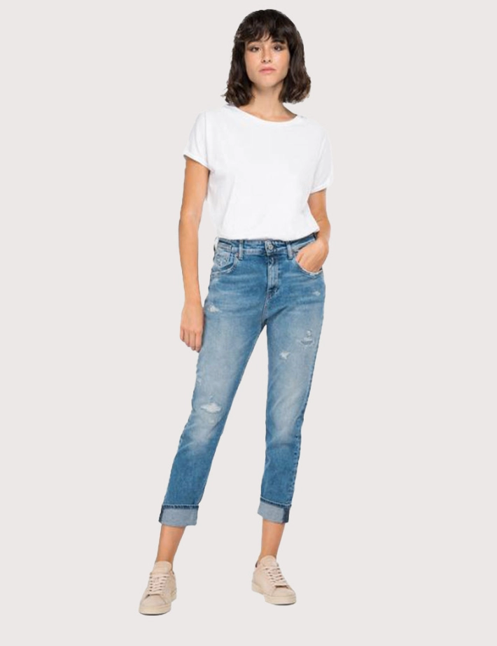 REPLAY Jean Slim Boyfit Marty Bleu moyen 009 - 3