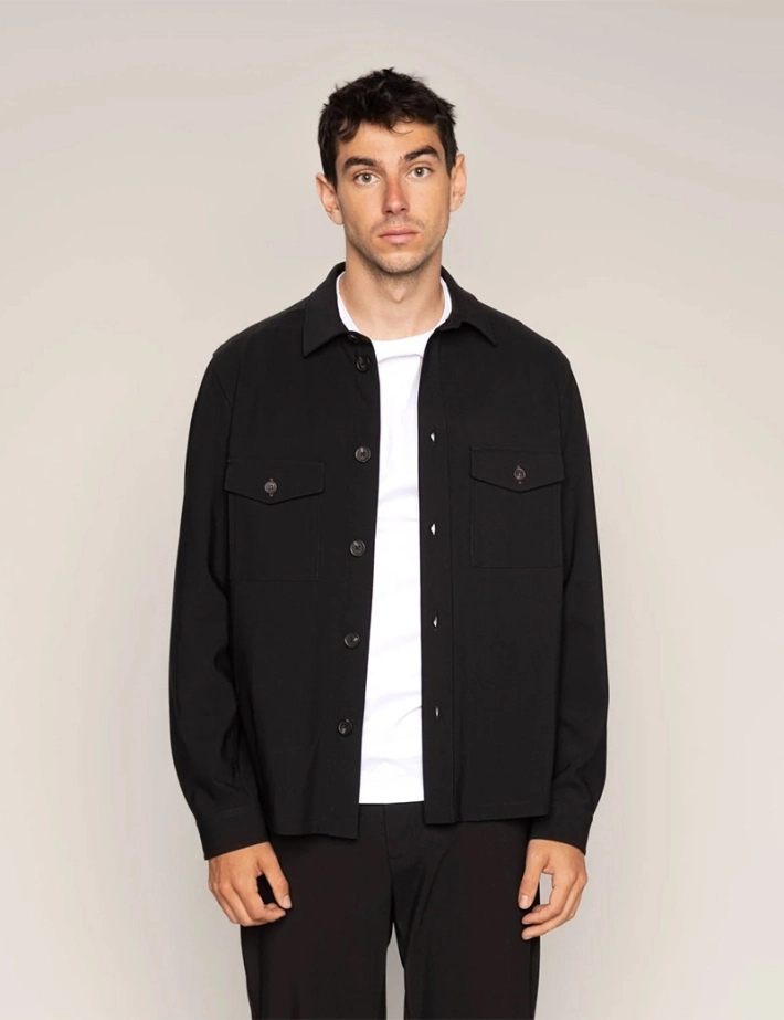 MOS MOSH Surchemise Homme Birk Traver Noir - 2