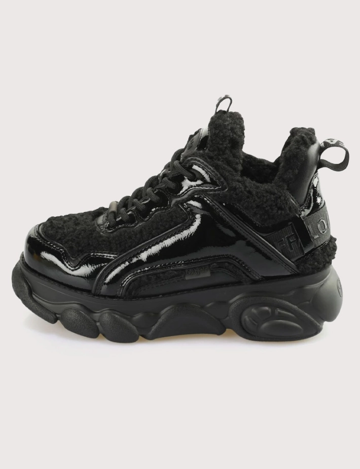 Baskets Compensées CLD CHAI Warm Noires BUFFALO