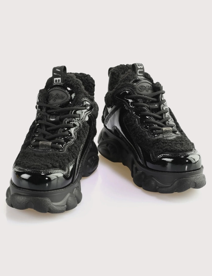 Baskets Compensées CLD CHAI Warm Noires BUFFALO