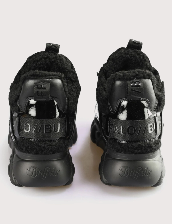 Baskets Compensées CLD CHAI Warm Noires BUFFALO