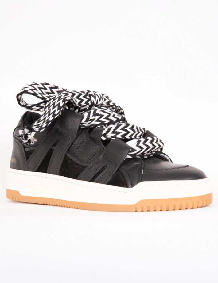 Baskets Inna B328 Noires Lacets Rayés
